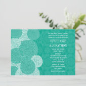 Moderne Floral Chrysanthemum Wedding Invitations Kaart (Staand voorkant)