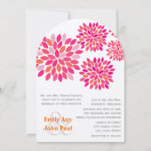 Moderne Floral Chrysanthemum Wedding Invitations Kaart (Voorkant)