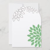 Moderne Floral Chrysanthemum Wedding Invitations Kaart (Achterkant)