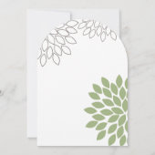 Moderne Floral Chrysanthemum Wedding Invitations Kaart (Achterkant)