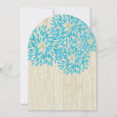 Moderne Floral Chrysanthemum Wedding Invitations Kaart (Achterkant)