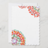 Moderne Floral Chrysanthemum Wedding Invitations Kaart (Achterkant)