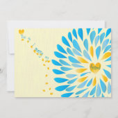Moderne Floral Chrysanthemum Wedding Invitations Kaart (Achterkant)