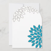 Moderne Floral Chrysanthemum Wedding Invitations Kaart (Achterkant)
