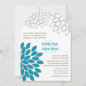 Moderne Floral Chrysanthemum Wedding Invitations Kaart (Voorkant)