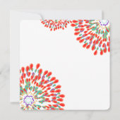 Moderne Floral Chrysanthemum Wedding Invitations Kaart (Achterkant)
