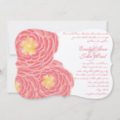 Moderne Floral Chrysanthemum Wedding Invitations Kaart (Voorkant)