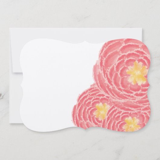 Moderne Floral Chrysanthemum Wedding Invitations Kaart (Achterkant)