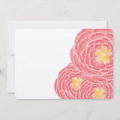 Moderne Floral Chrysanthemum Wedding Invitations Kaart (Achterkant)