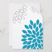 Moderne Floral Chrysanthemum Wedding Invitations Kaart (Achterkant)