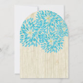 Moderne Floral Chrysanthemum Wedding Invitations Kaart (Achterkant)