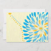 Moderne Floral Chrysanthemum Wedding Invitations Kaart (Achterkant)