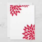Moderne Floral Chrysanthemum Wedding Invitations Kaart (Achterkant)