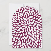 Moderne Floral Chrysanthemum Wedding Invitations Kaart (Achterkant)