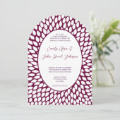 Moderne Floral Chrysanthemum Wedding Invitations Kaart (Staand voorkant)