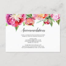 Moderne Floral Coral Peony Trouwaccommodaties