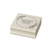 Moderne Floral Custom Bedrijfsnaam Rubberstempel (Stempel)