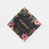 Moderne Floral Custom Graduation Party Servet (Hoek)