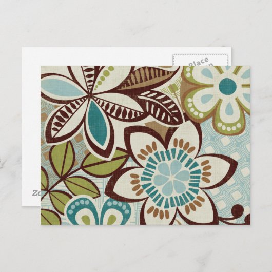 Moderne Floral Design Briefkaart (Voorkant / Achterkant)