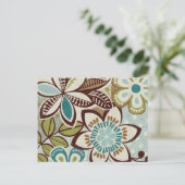 Moderne Floral Design Briefkaart (Staand voorkant)