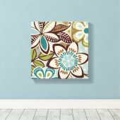 Moderne Floral Design Canvas Afdruk (Insitu (Houten vloer))