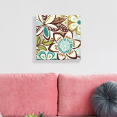 Moderne Floral Design Canvas Afdruk (Insitu (Woonkamer))