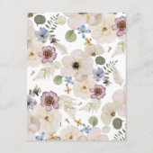 Moderne Floral Enclosure Card Informatiekaartje (Achterkant)