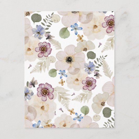 Moderne Floral Enclosure Card Informatiekaartje (Achterkant)