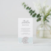 Moderne Floral Flowers Neutrale Beauticienkaarten Visitekaartje (Staand voorkant)