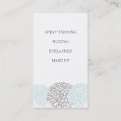 Moderne Floral Flowers Neutrale Beauticienkaarten Visitekaartje (Achterkant)