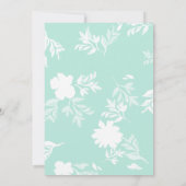 Moderne Floral Font Afstudeerder Party Kaart (Achterkant)