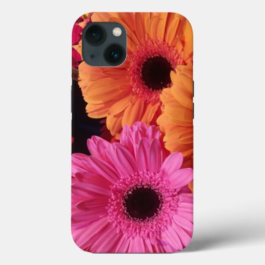 Moderne Floral fotografie Roze en Oranje Gerber Case-Mate iPhone Case (Achterkant)