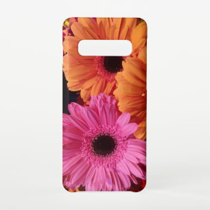 Moderne Floral fotografie Roze en Oranje Gerbers Samsung Galaxy S10 Hoesje