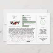 Moderne Floral-fotonieuwsbrief met kerstkaarten Feestdagenkaart (Achterkant)