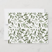  moderne Floral Garden Greenery Rabbit Bird Notitiekaartje (Achterkant)