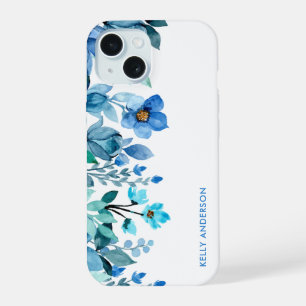 Moderne Floral Girly Tropische Waterverf iPhone 15 Case