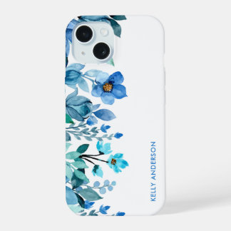 Moderne Floral Girly Tropische Waterverf iPhone 15 Case