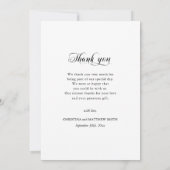 Moderne Floral Gold Geometrische bruiloft FOTO Bedankkaart (Achterkant)