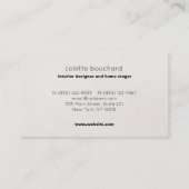 Moderne  Floral Gold Stripes Designer Visitekaartje (Achterkant)