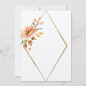 Moderne Floral Herfst Minimalistisch Boho Chic Wed Kaart (Achterkant)