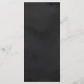 Moderne Floral Ink Bruiloft Menu (Achterkant)