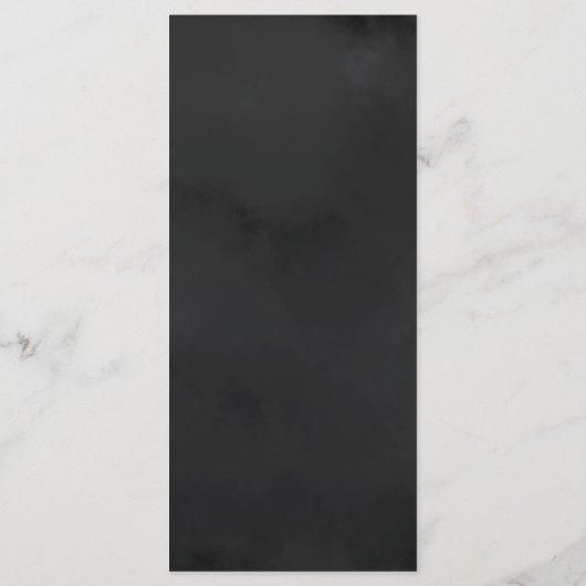 Moderne Floral Ink Bruiloft Menu (Achterkant)