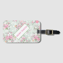 Moderne Floral Jouw naam Bagagelabel