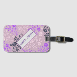 Moderne Floral Jouw naam Bagagelabel