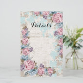 Moderne Floral — Kaart met details (Staand voorkant)