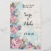 Moderne Floral — Kaart met details (Achterkant)