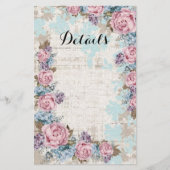 Moderne Floral — Kaart met details (Voorkant)