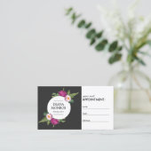 Moderne Floral Krans Salon Afspraakkaart Afsprakenkaartje (Staand voorkant)