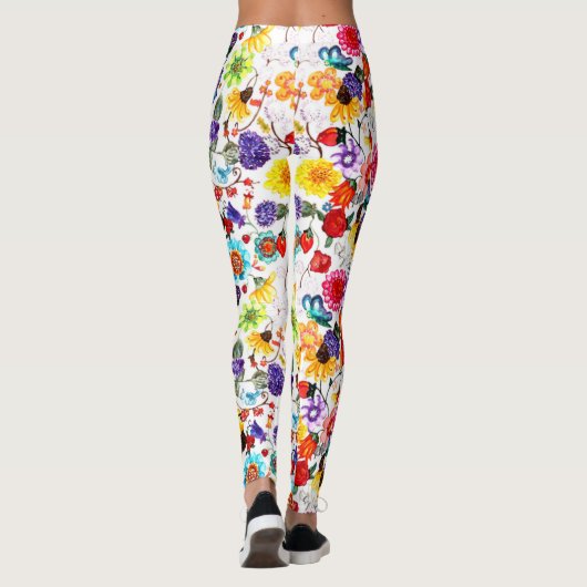 Moderne Floral-Leggings Leggings (Achterkant)