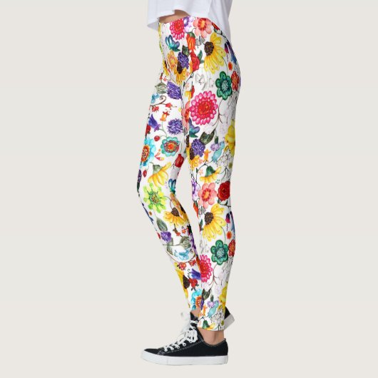 Moderne Floral-Leggings Leggings (Links)
